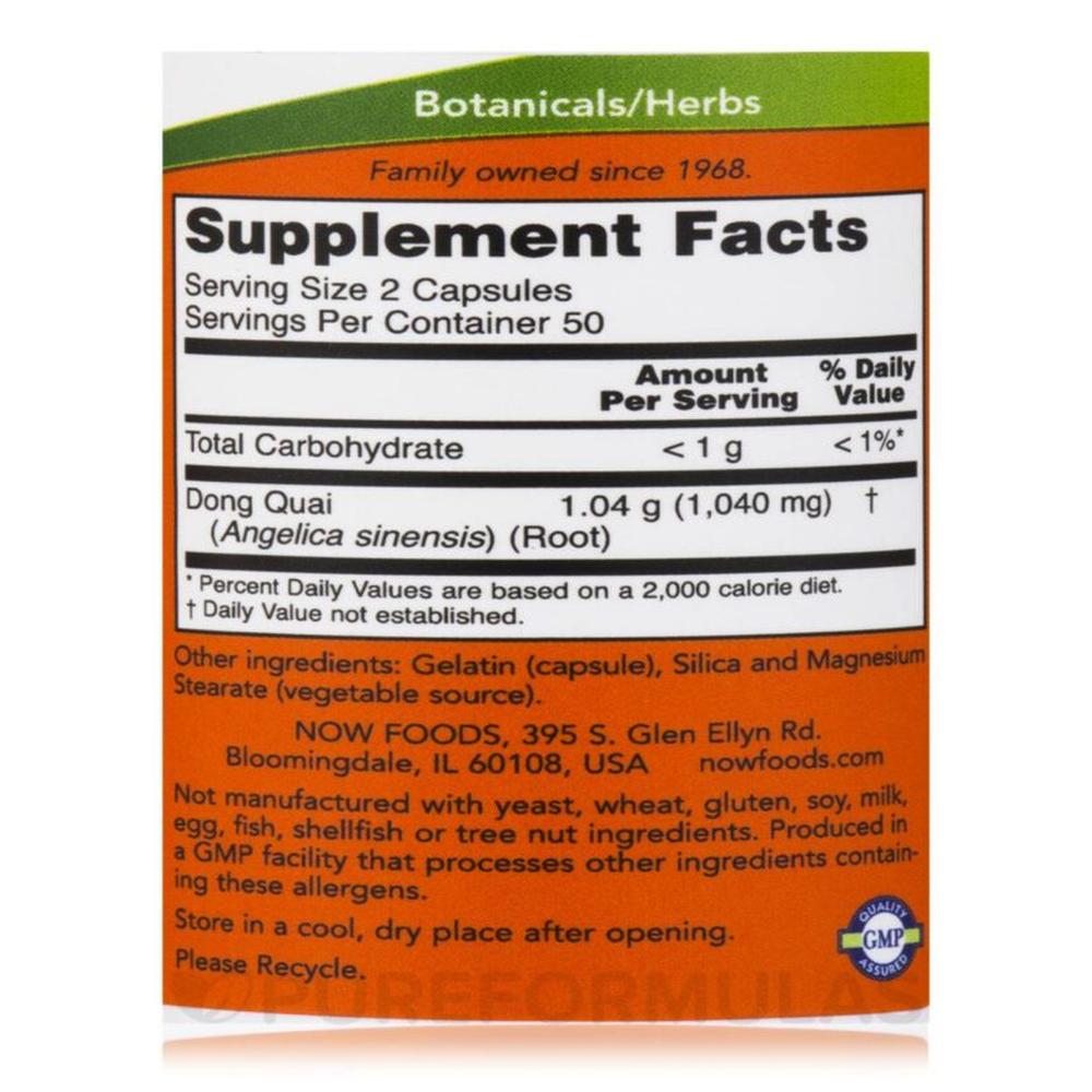 Vitaminas Now Dong Quai