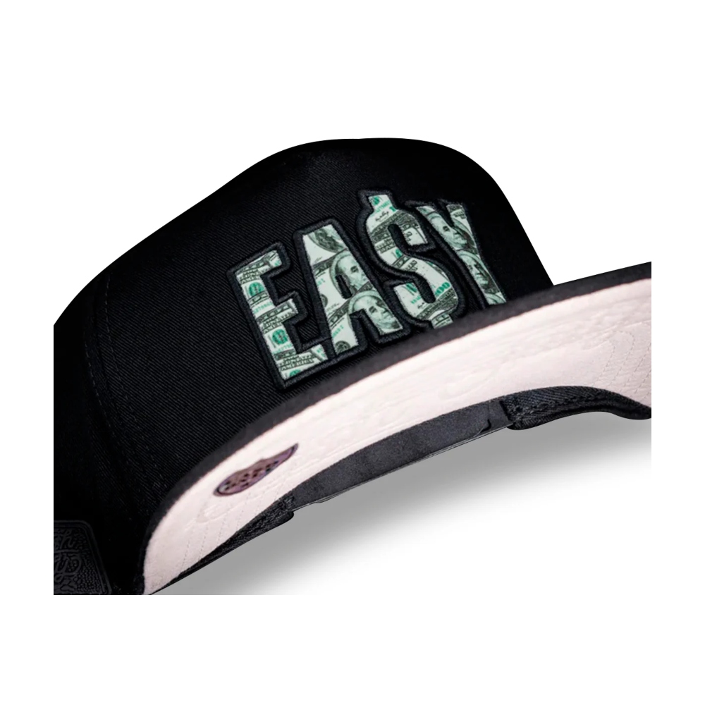 Gorra Cash Only Snapback Curva Easy Money Negro 22025002