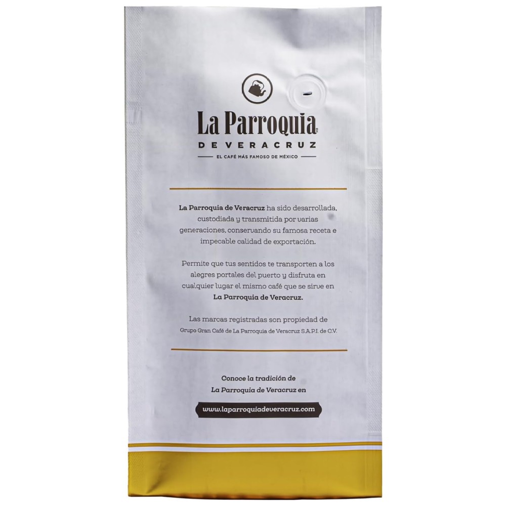 Cafe La Parroquia De Veracruz, 780 g, Molido, Tostado y Tradicional, Gourmet Puro 100%, Cuerpo Completo