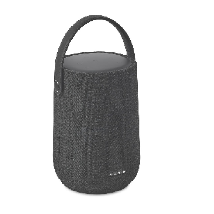 Bocina inteligente Harman Kardon Citation 200 con asistente virtual Google Assistant color black 127V.