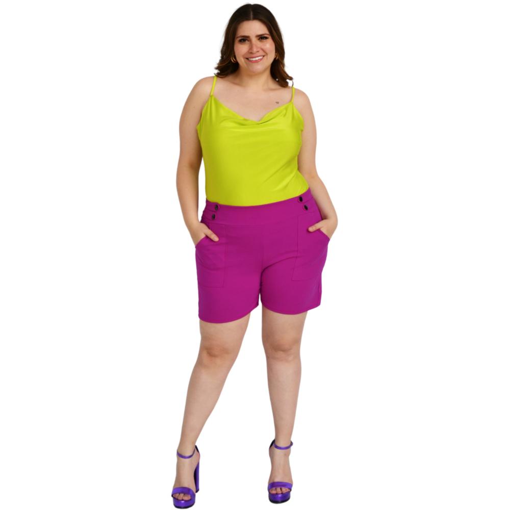 Short casual Roman Fashion/Tallas Extras, 7033 (Magenta)