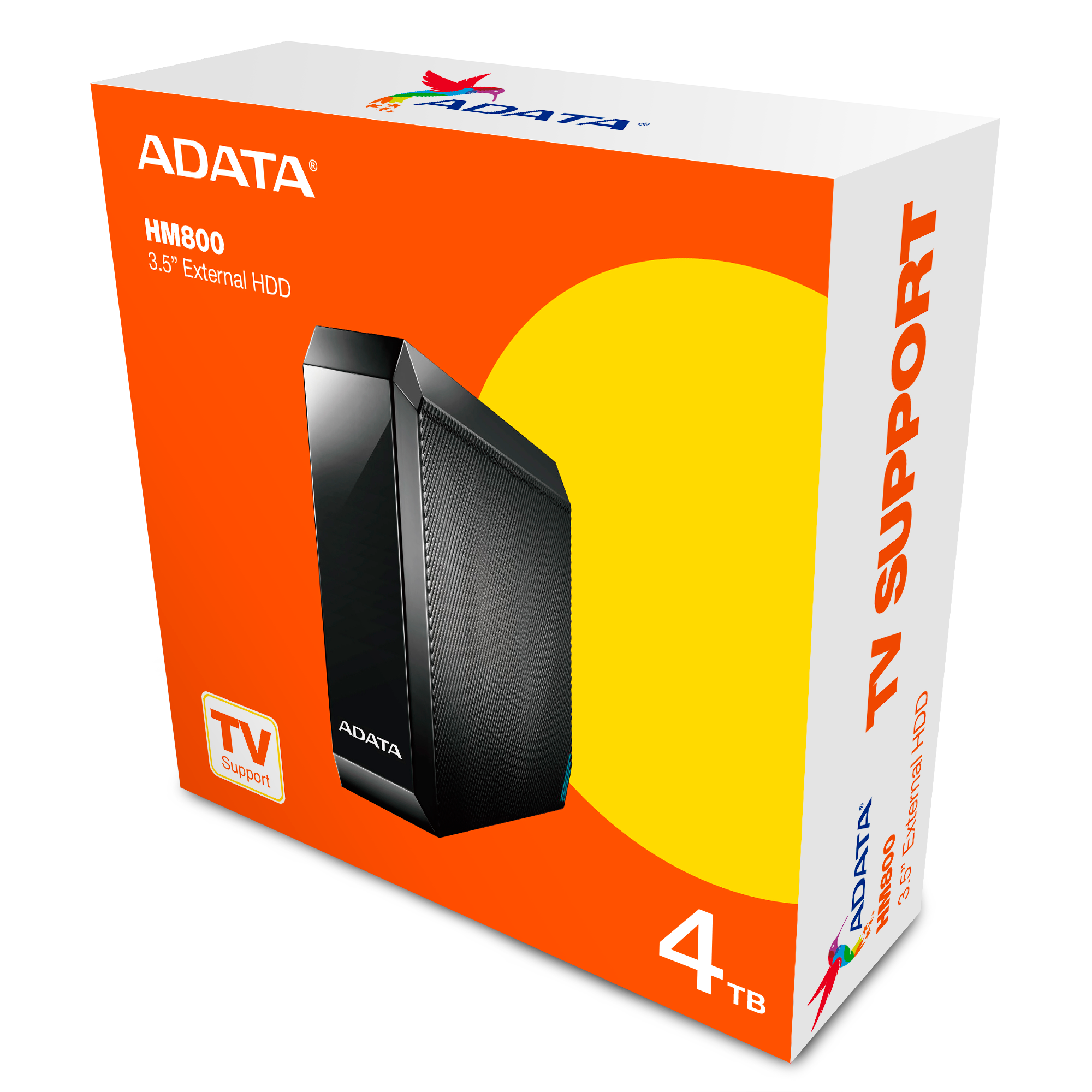 Disco Duro Externo Adata HM800 de 4 TB, USB 3.2 Gen 1, Negro