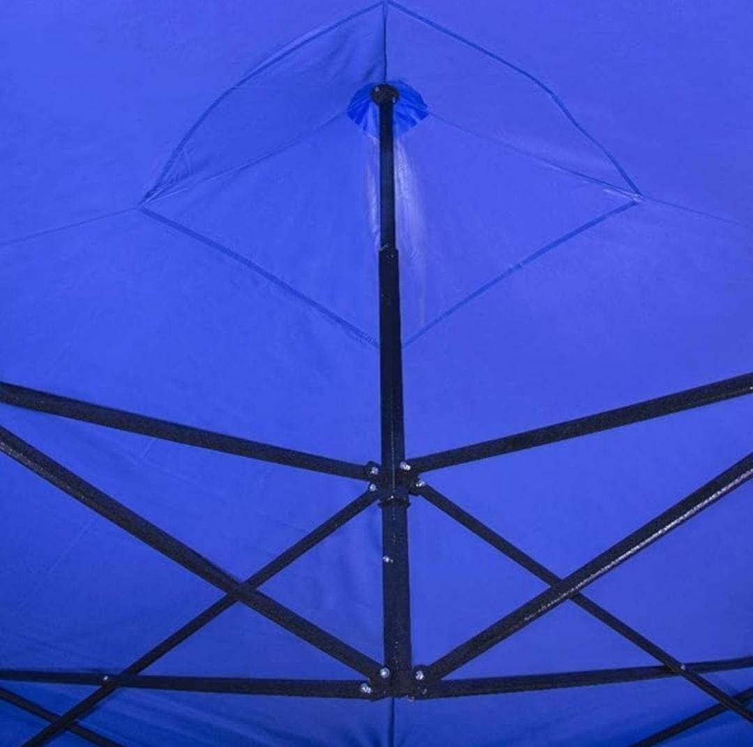 Carpa toldo para jardín impermeable 3 metros x 3 metros plegable, color azul 