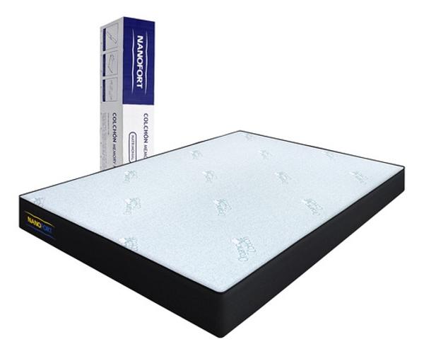 Recamara Matrimonial Colchon Memory Foam Cama Acero Moderna Houzer