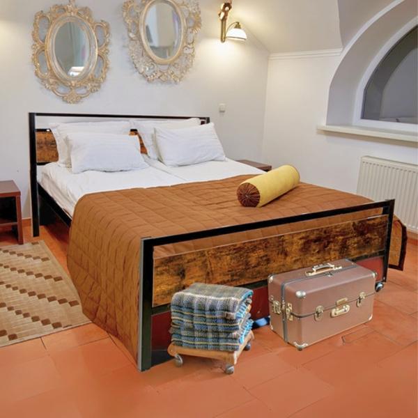 Recamara Matrimonial Colchon Memory Foam Cama Acero Moderna Houzer