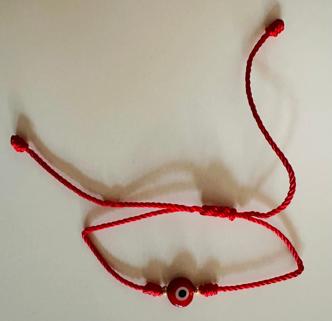 Pulsera Ojo Turco Hilo Rojo y/o Azul, Amuleto, protección contra mal de ojo, envidia, energías negativas