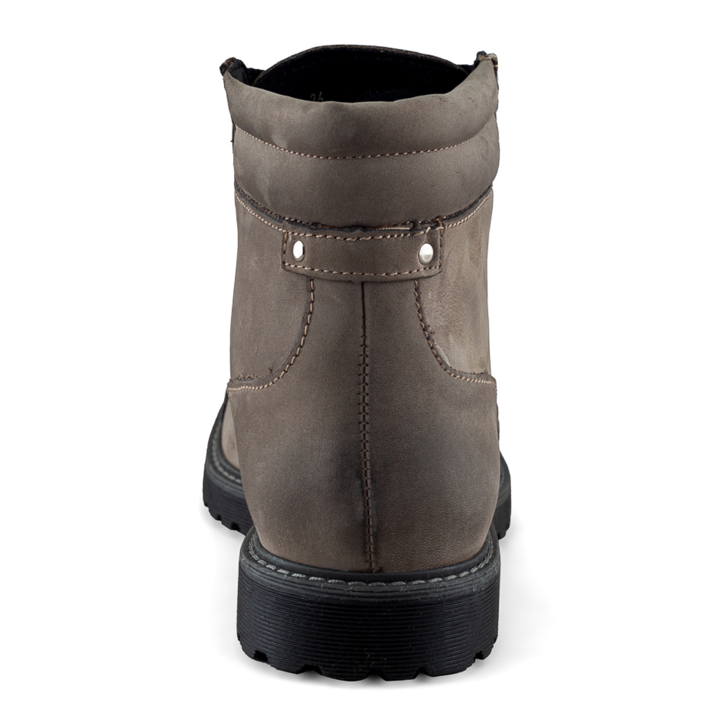 Botín de Nobuck para Hombre en Color Gris con Ajuste de Agujetas y Suela Robusta