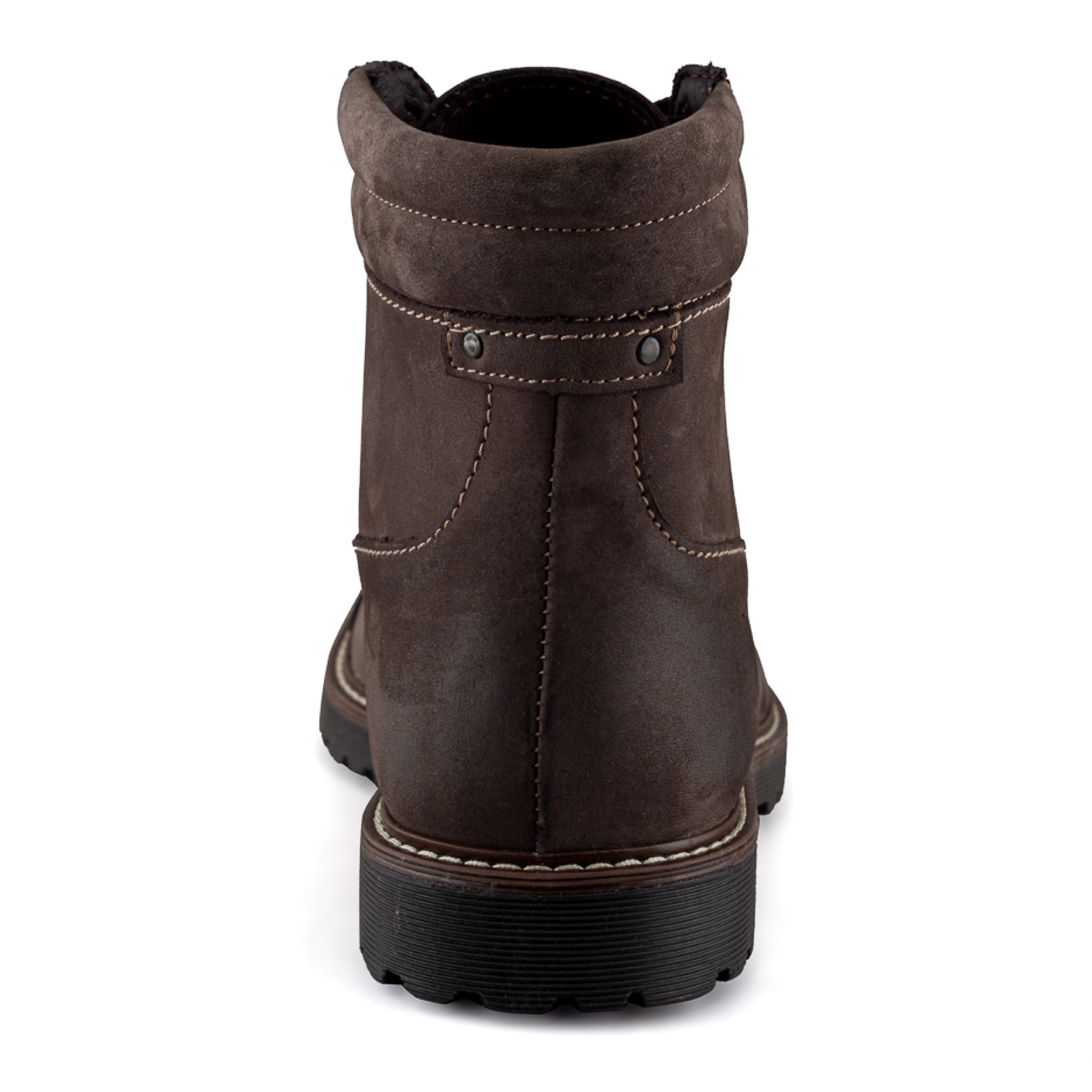 Botín de Nobuck para Hombre en Color Café Oscuro Agujetas y Suela Robusta