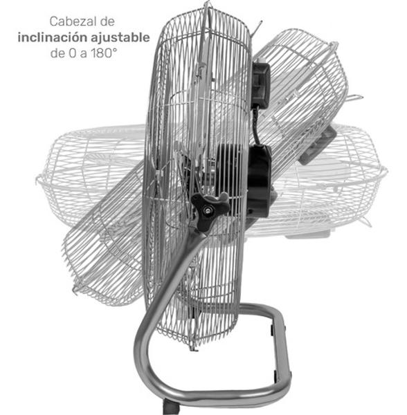 Kit Set 2 Ventiladores Piso Pared 23' 3 Aspas Metal Hogar Houzer