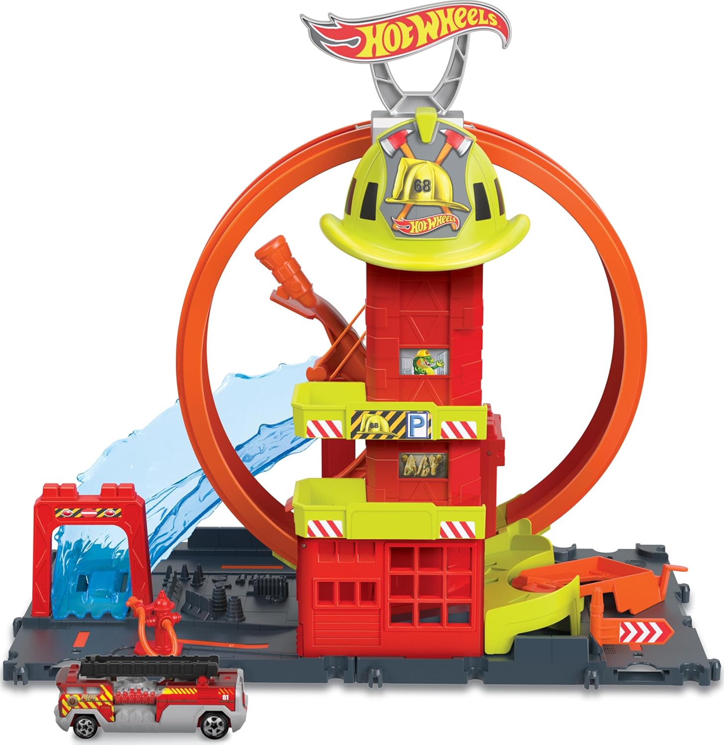 Hot Wheels City Pista Estacion de Bomberos GNM23 Mattel