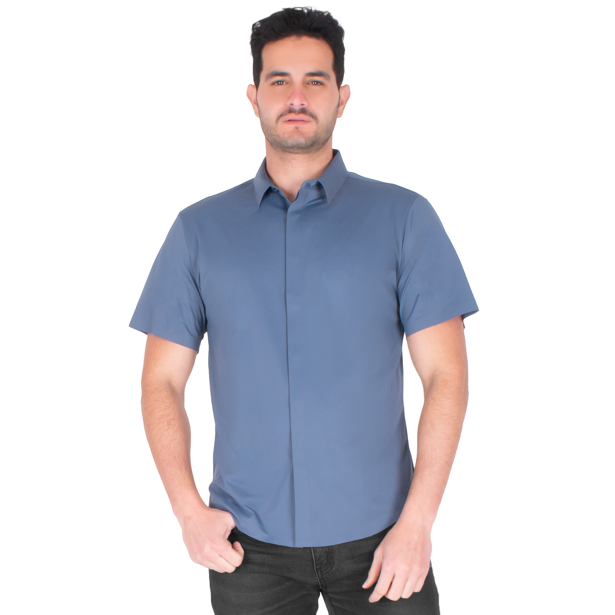 Generra | Camisa Casual de Manga Corta para Hombre
