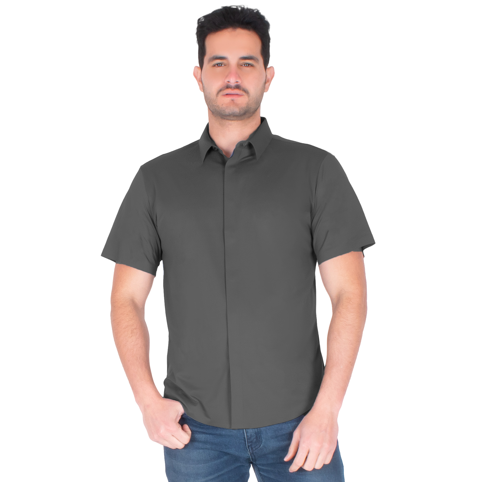 Generra | Camisa Casual de Manga Corta para Hombre