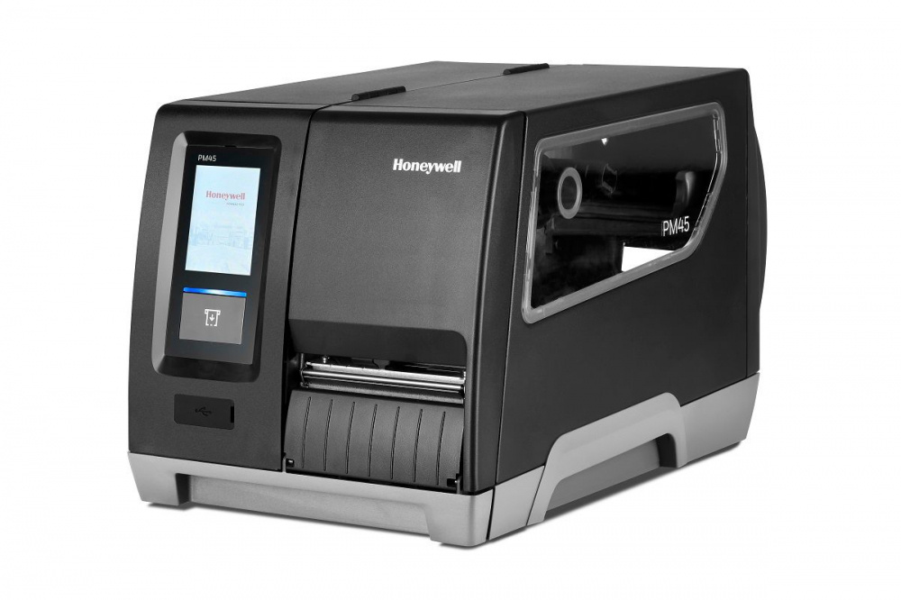 Honeywell PM45A, Impresora de Etiquetas, Transferencia Térmica, 203 x 203DPI, Ethernet/USB, Negro.