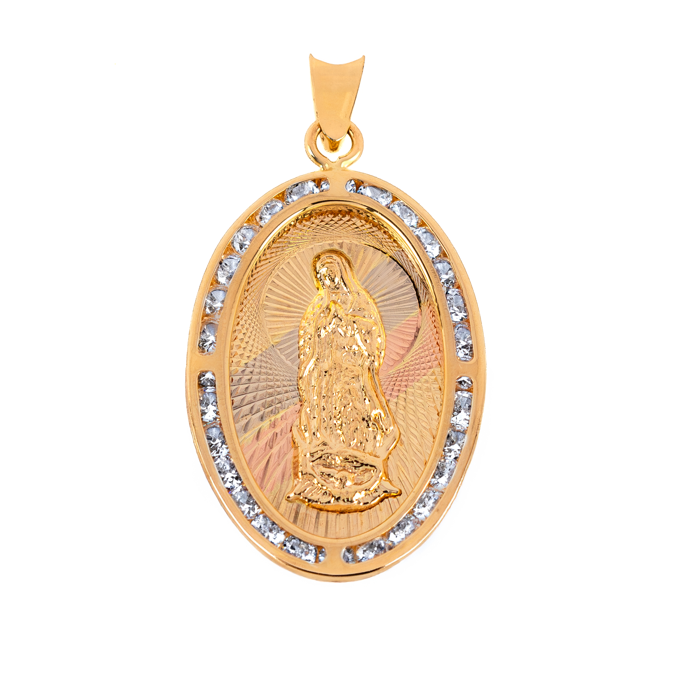 Medalla Virgen Guadalupe Oro 14k. Oro Fino Joyería