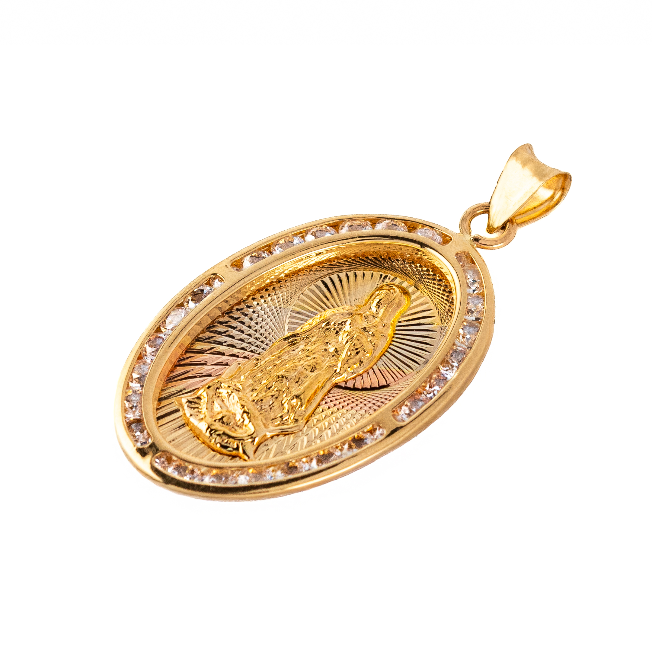 Medalla Virgen Guadalupe Oro 14k. Oro Fino Joyería