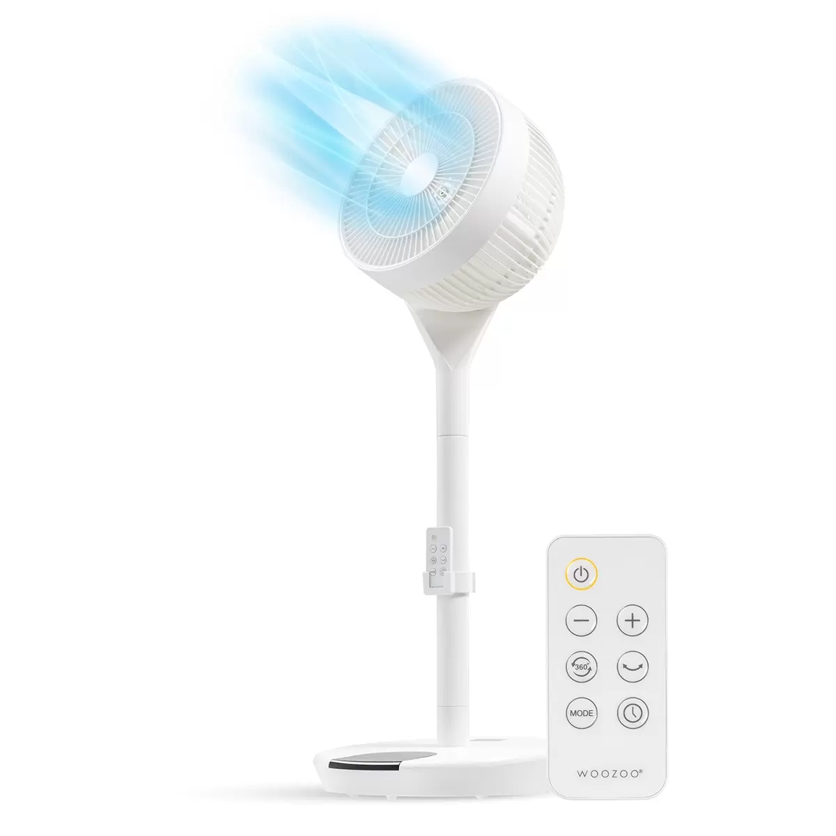 Ventilador de Pedestal Woozoo STF-360DC Oscilación Vertilcal y Horizontal 12 Velocidades - Multicolor