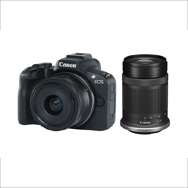 Cámara Canon EOS R50 RF-S 18-45mm F4.5-6.3 IS STM + Rf-S 55-210mm F5-7.1 IS Stm