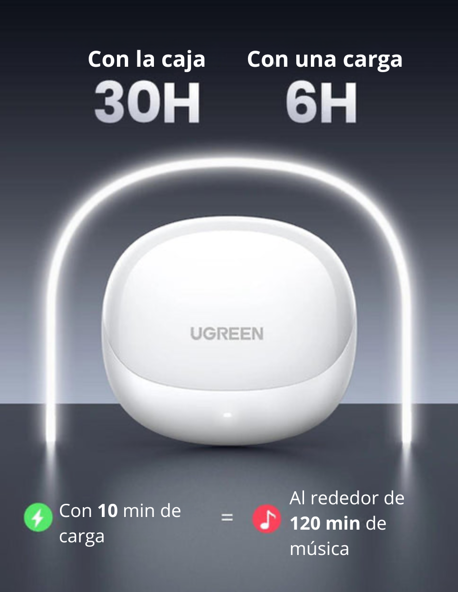 Audífonos Inalámbricos HiTune H6 PRO UGREEN con cancelación de ruido