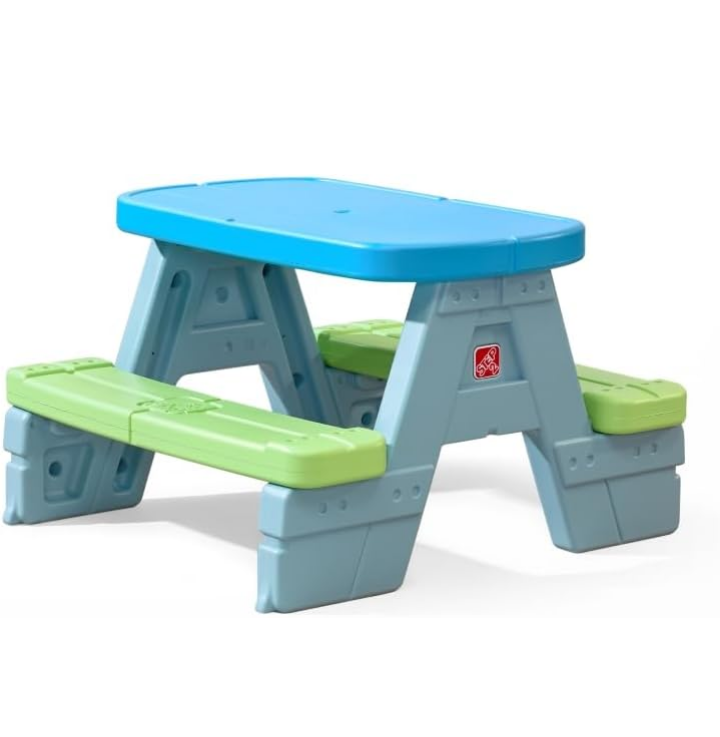 Mesa banco plegable infantil exterior interior sombrilla 