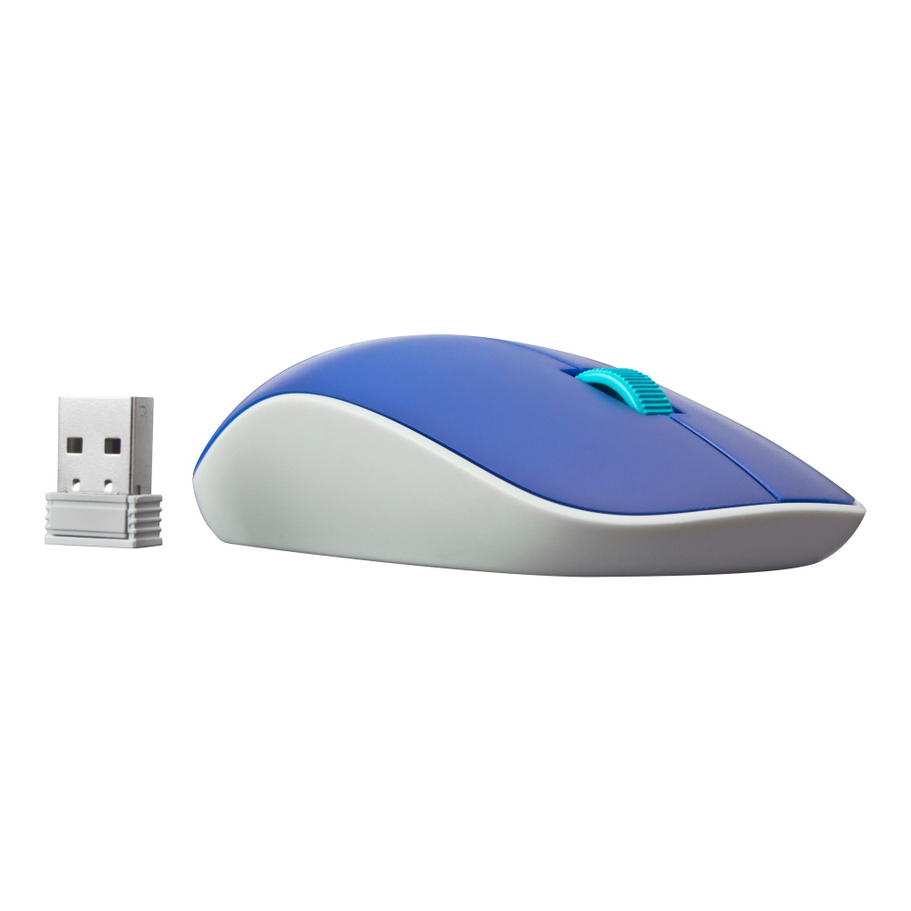 MOUSE INALAMBRIO 1000 DPI AZUL CASA USB OFICINA PORATIL ESTANDAR WINDOWS 10 METROS ESCUELA LAP PC EL-995128
