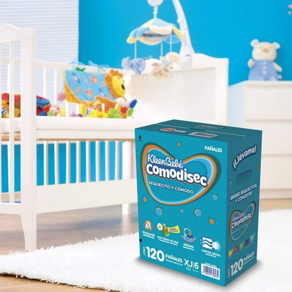 Pañal Kleen Bebé Comodisec Extra Jumbo Etapa 6 120pz