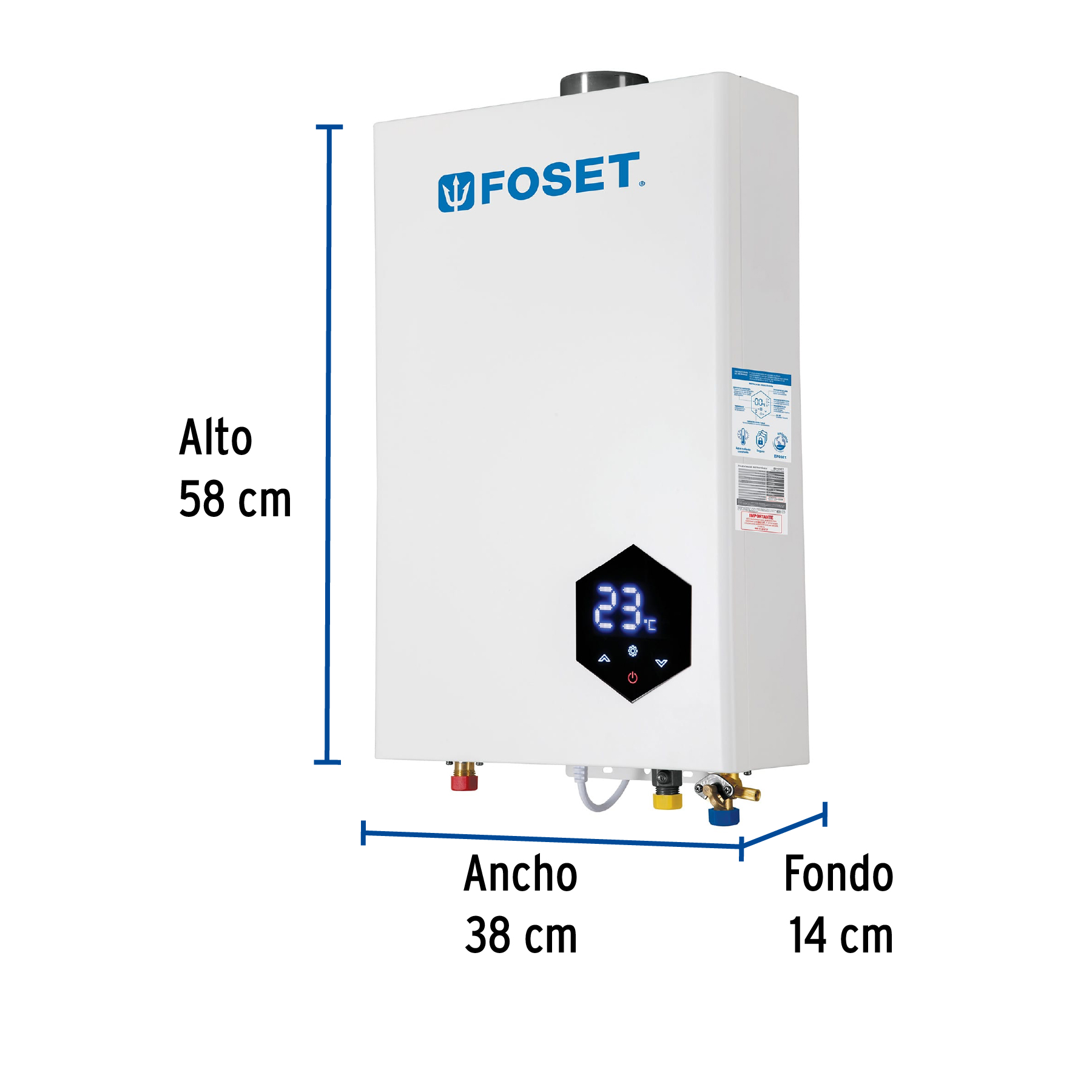 Calentador instantáneo modulante, 24L, 4 serv, gas LP