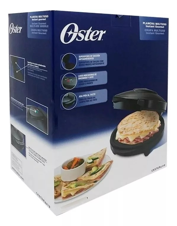  Plancha Multiuso Instant Gourmet Antiadherente Negra Oster