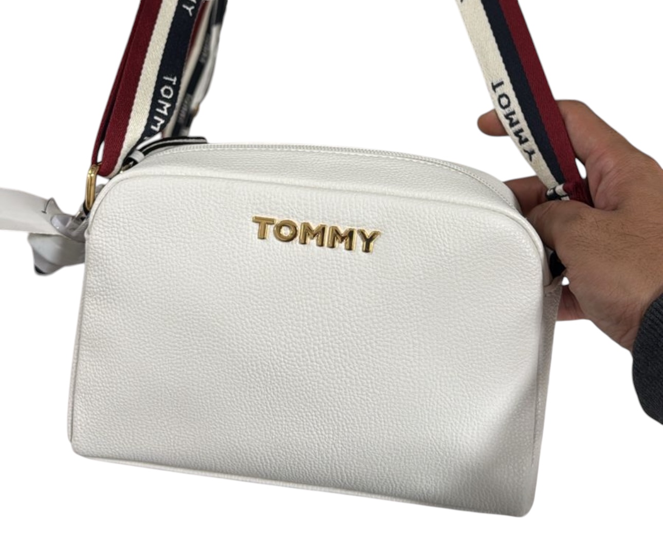 Bolsa Crossbody Tommy Hilfiger Original Blanca Diseño Moderno y