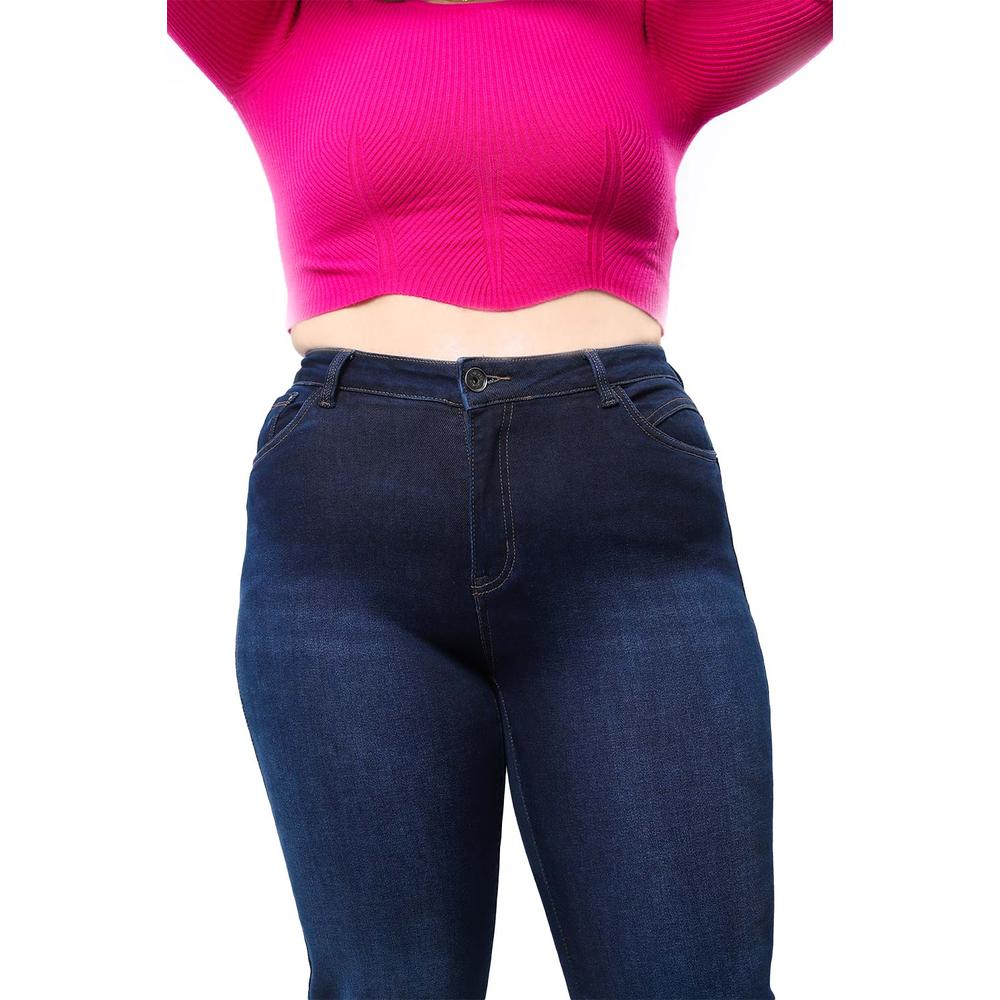 Jeans bootcut con strech Tallas Extras, 3729 (Azul oscuro)