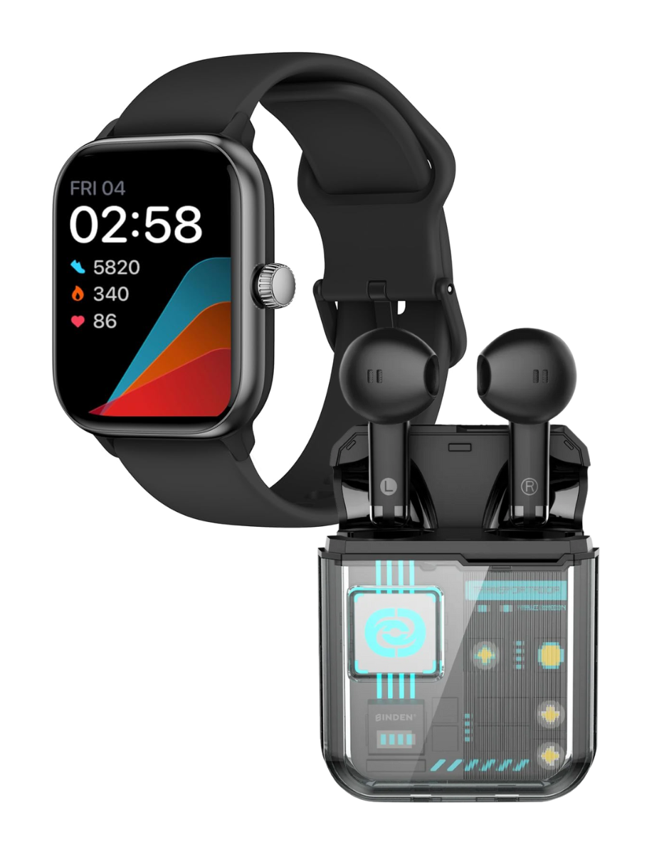 Kit Smartwatch ERA DAY + Audífonos VORTEX BINDEN Reducción de ruido