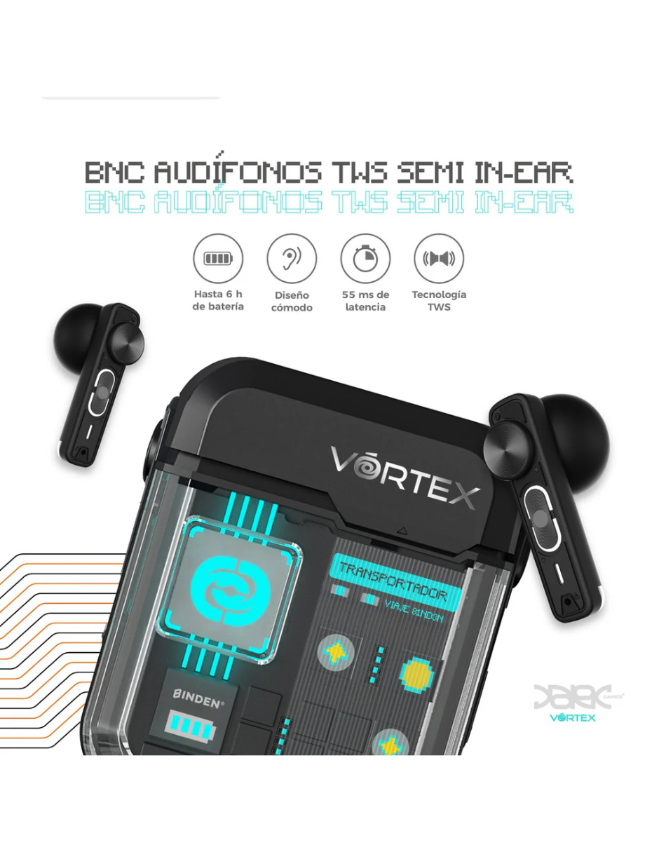 Kit Smartwatch ERA DAY + Audífonos VORTEX BINDEN Reducción de ruido
