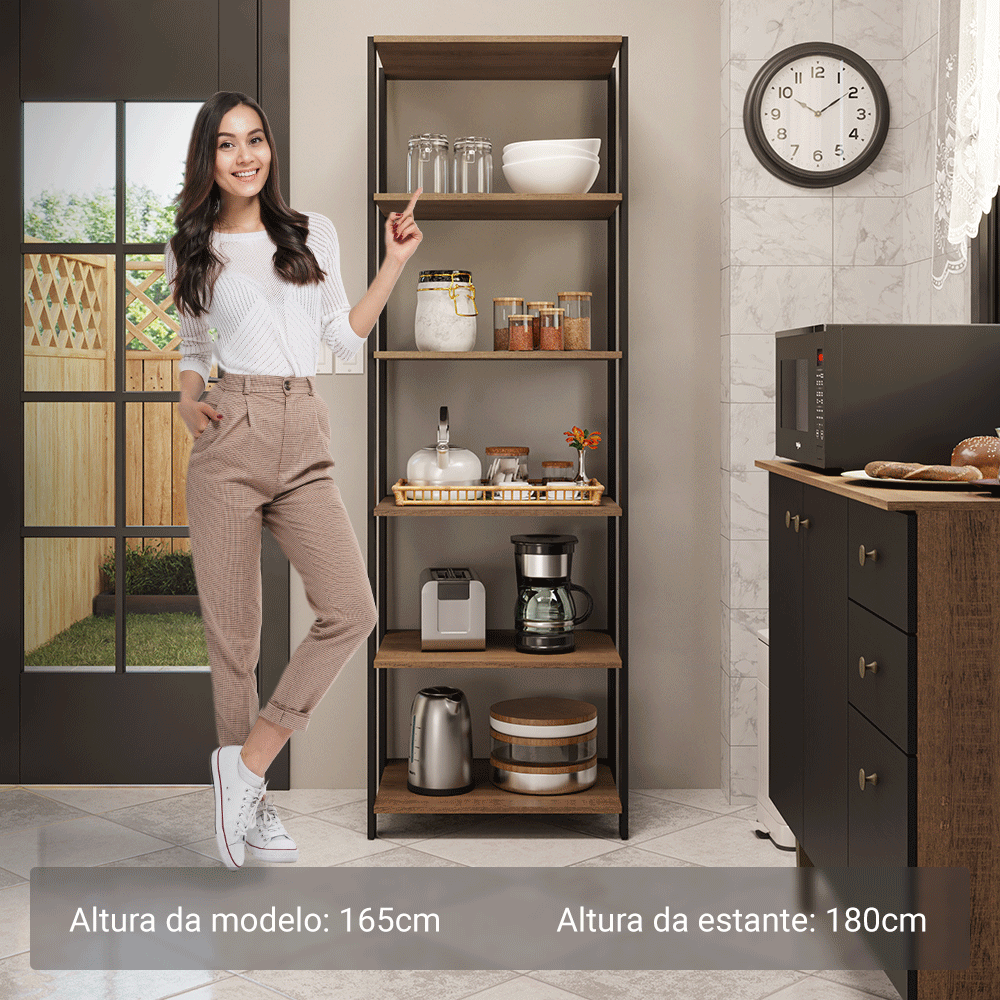 Armario Organizador para Despensa de Cocina Madesa 59cm
