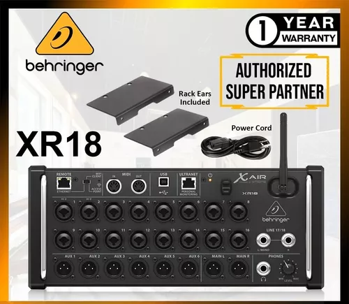 Mezcladora Behringer Xr18 De Rack Para Tablet/android 