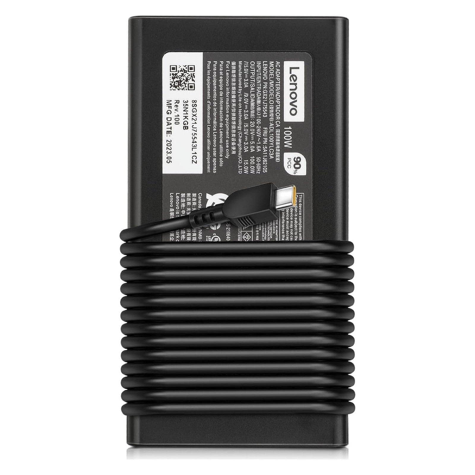 Cargador Original Lenovo ThinkPad, ThinkBook, Carga Rápida, USB-C 100W (Condición Excelente)