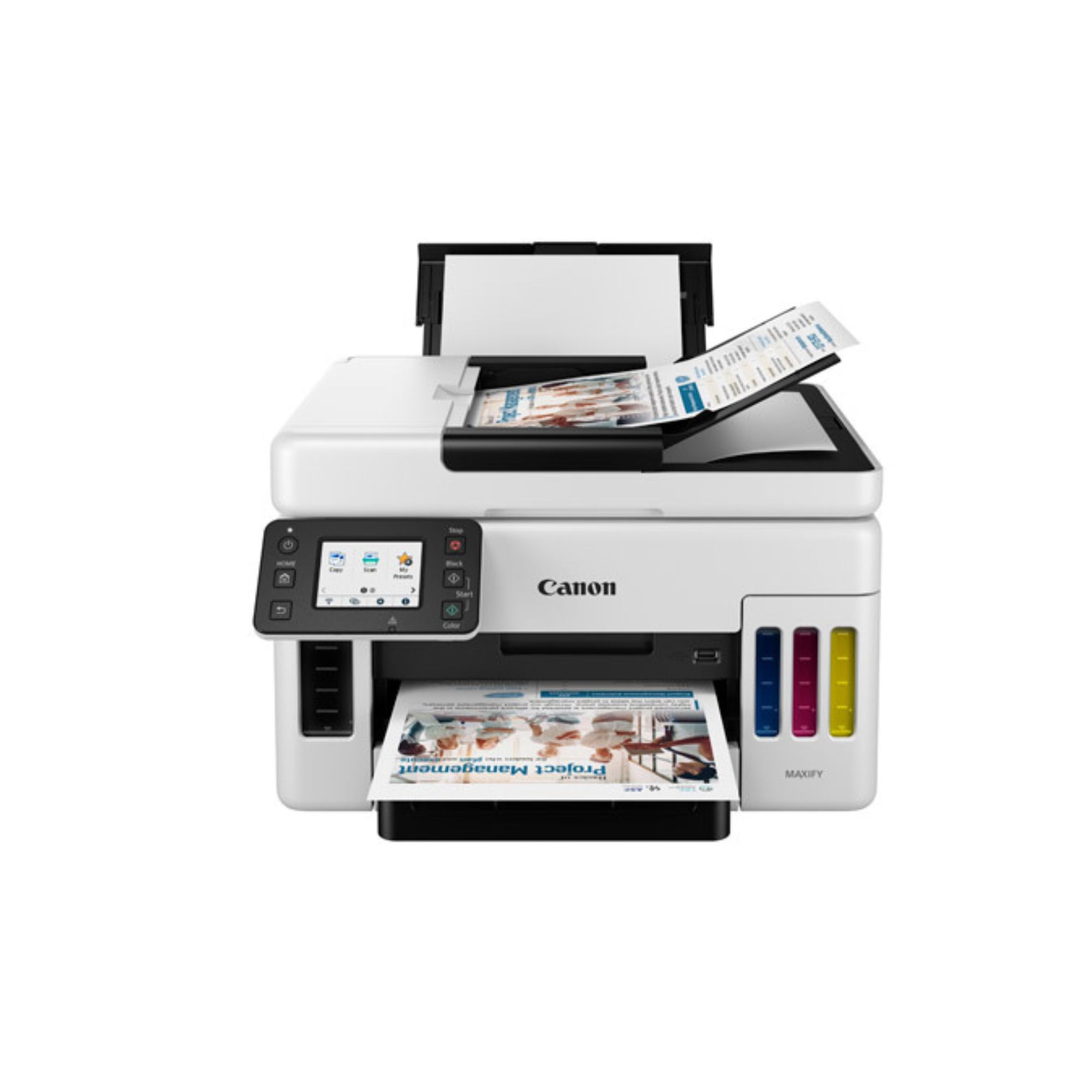 Impresora Multifuncional Canon Maxify GX6010, Sistema de Tinta Continua, USB, Ethernet, Wi-Fi, Dúplex, 45 ppm Negro, 25 ppm Color