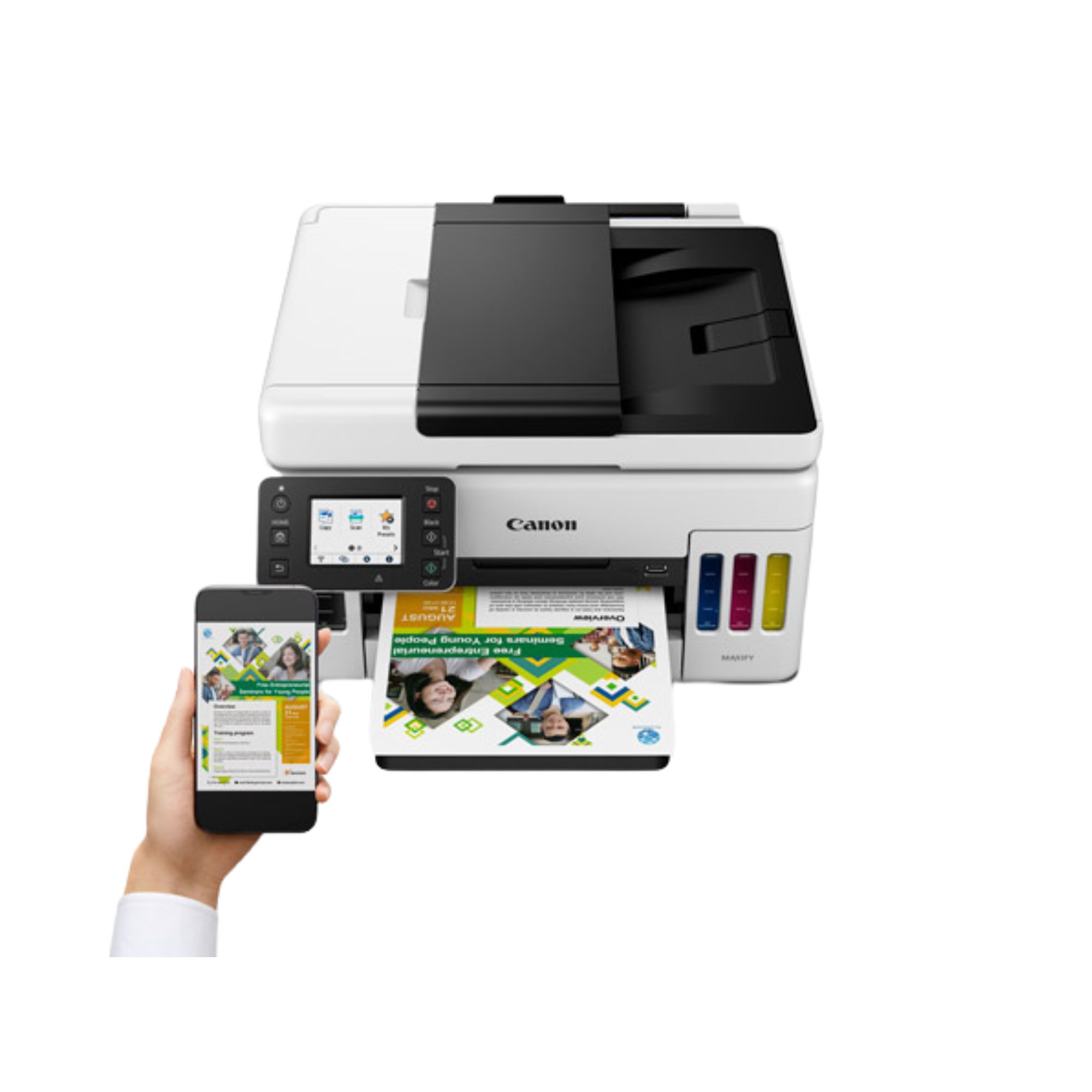 Impresora Multifuncional Canon Maxify GX6010, Sistema de Tinta Continua, USB, Ethernet, Wi-Fi, Dúplex, 45 ppm Negro, 25 ppm Color