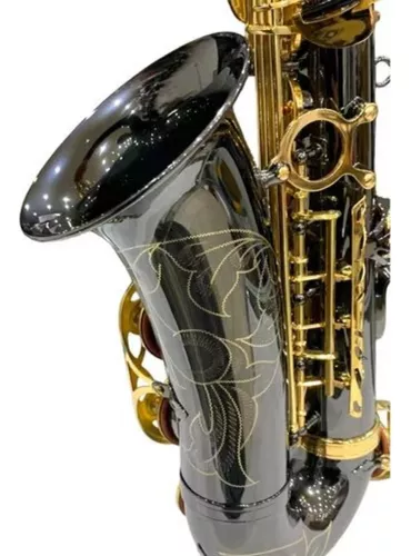 Saxofon Alto Eb F# Laton Color Negro Fanpro Profesional