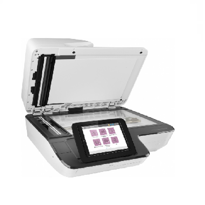 Scanner HP ScanJet Enterprise Flow N9120 fn2, 600 x 600 DPI, Escáner Color, Escaneado Dúplex, RJ-45/USB, Negro/Blanco. 
