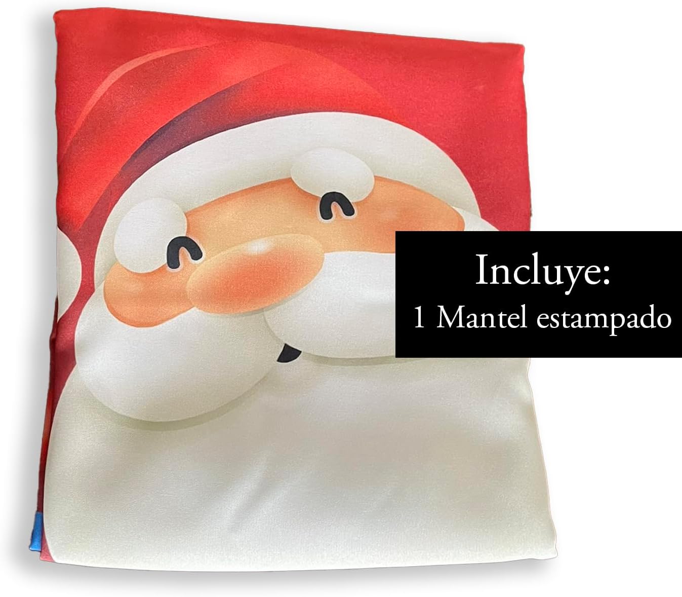 Mantel Béla Navideño 2m Largo X 1.45m Ancho (4 Sillas) Santa Claus