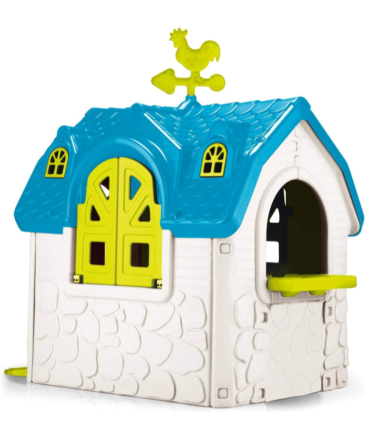 Casa infantil de juegos con resbaladilla patio jardín 