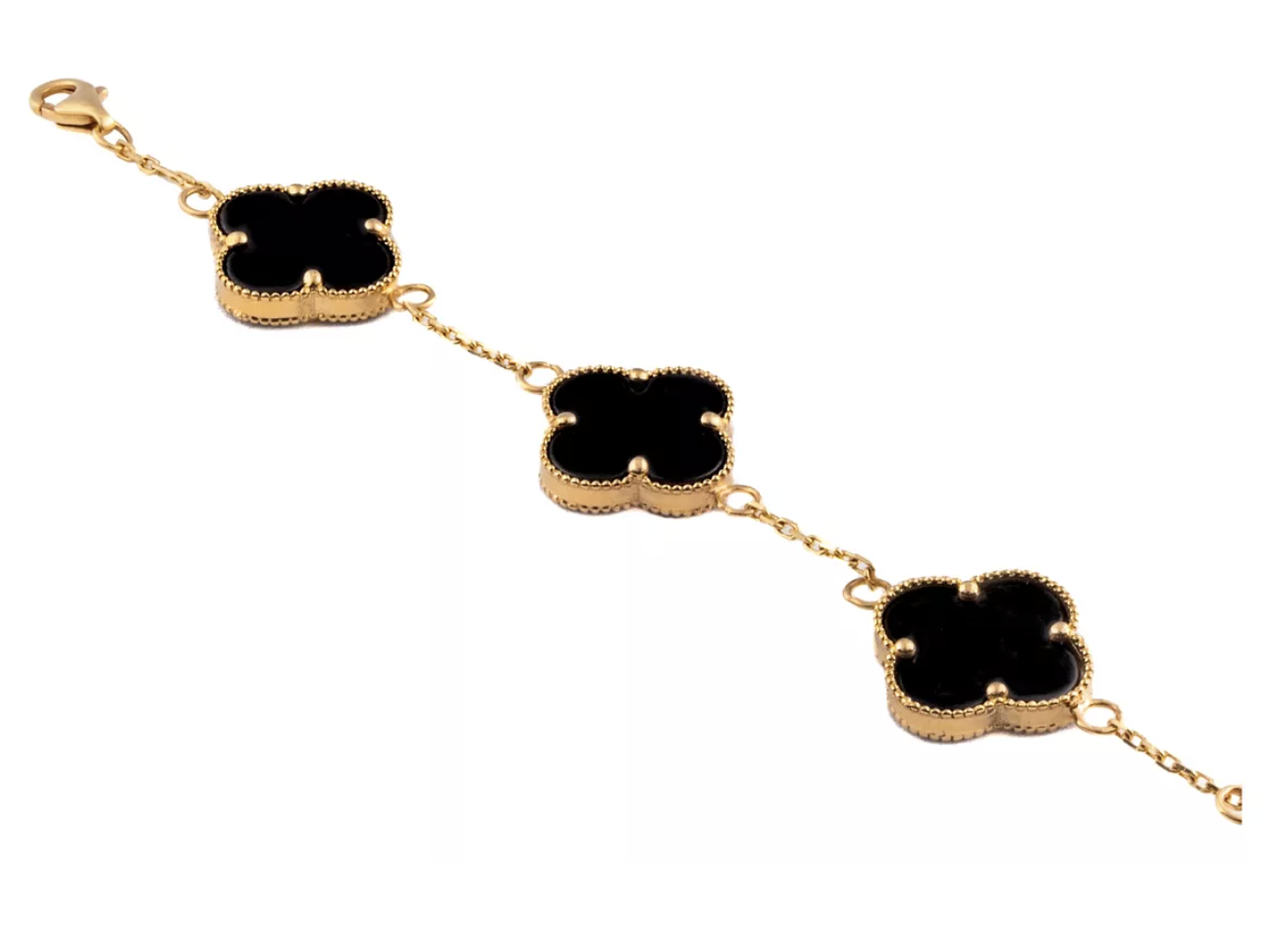 Pulsera Trébol Oro 10 Kilates. Oro Fino Joyería.