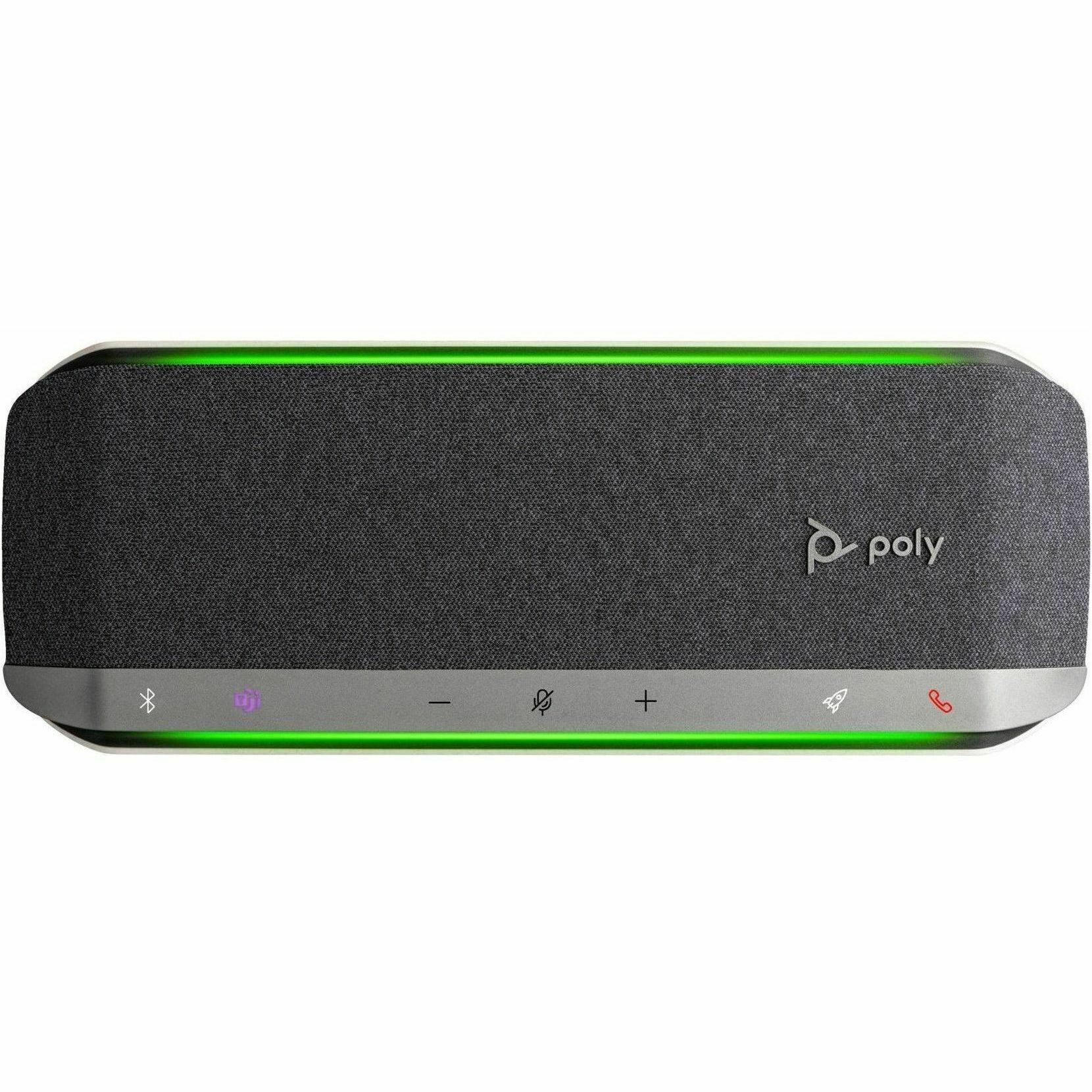 Poly Altavoz Portátil Sync 40+, Bluetooth/USB, Inalámbrico/Alámbrico, Negro. 