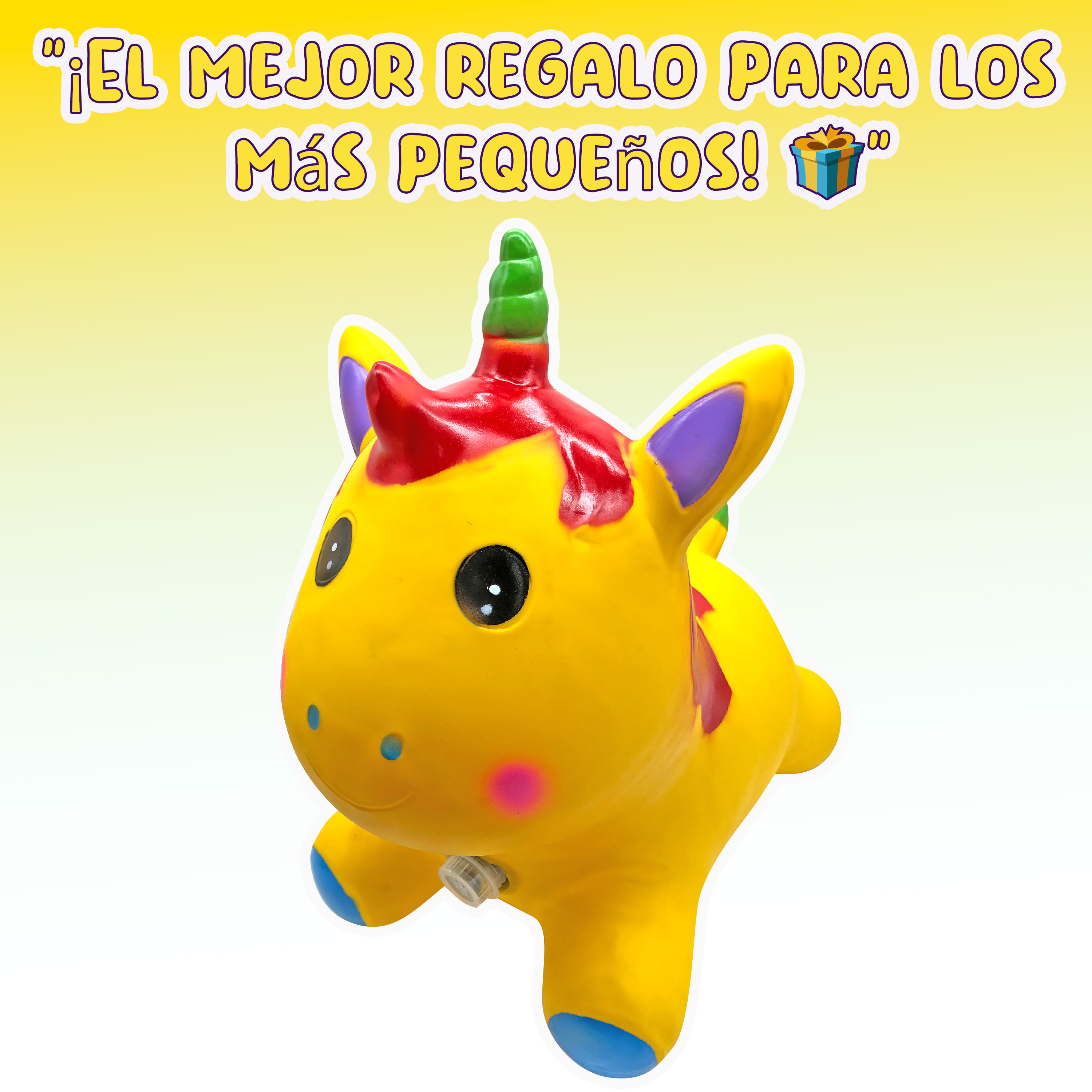 Brincolin Montable Inflable Musical Niños Unicornio Ecobaby Original