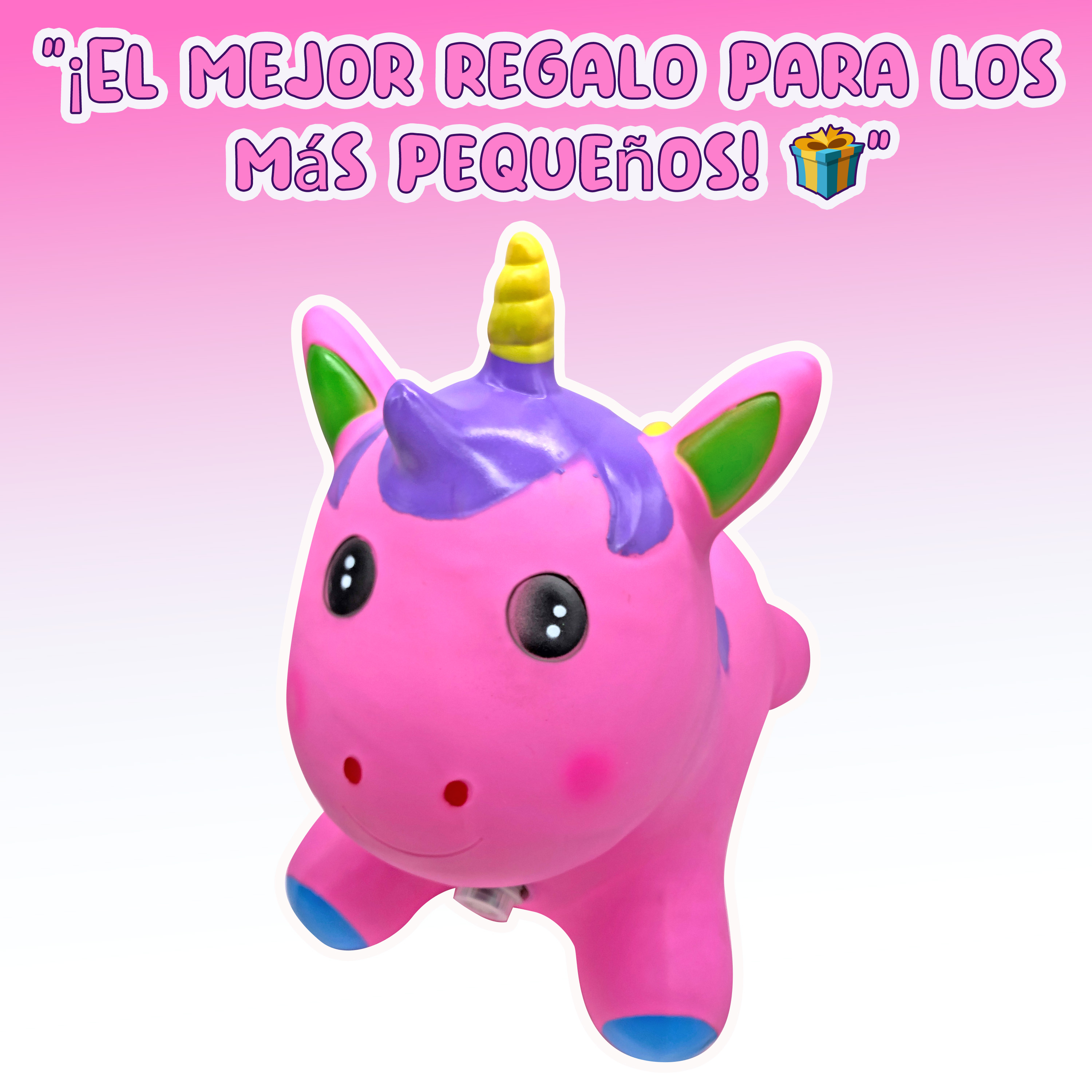 Brincolin Montable Inflable Musical Niños Unicornio Ecobaby Original