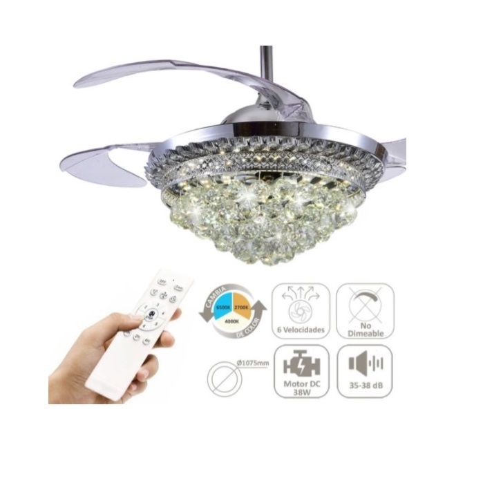 Ventilador de Techo con Luminario LED Modelo JLV-041