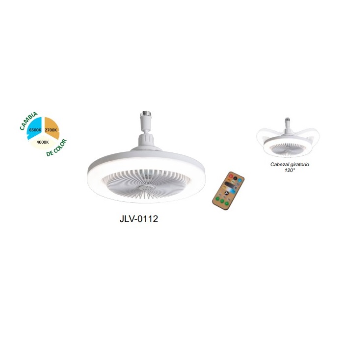 Ventilador de Techo con Luminario LED Modelo JLV-0112
