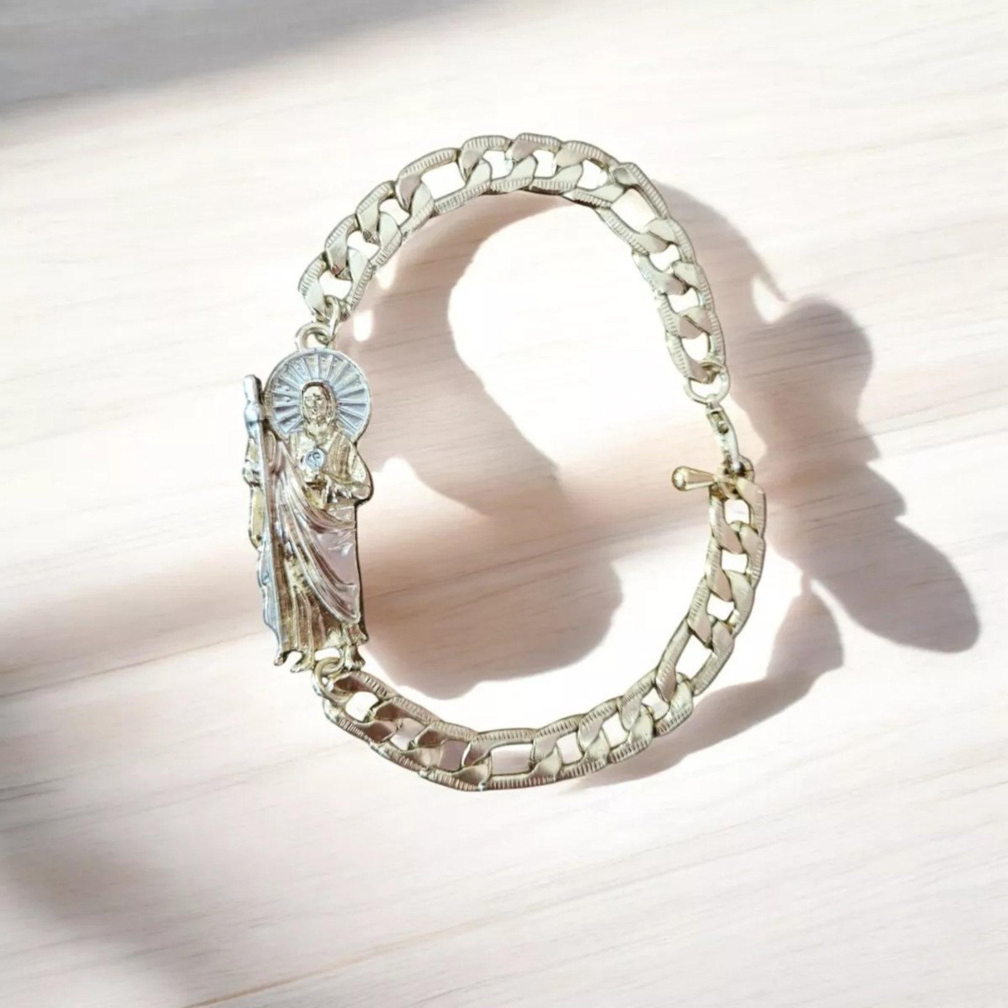 Esclava San Judas Tadeo,oro Laminado 18k,brazalete San Judas
