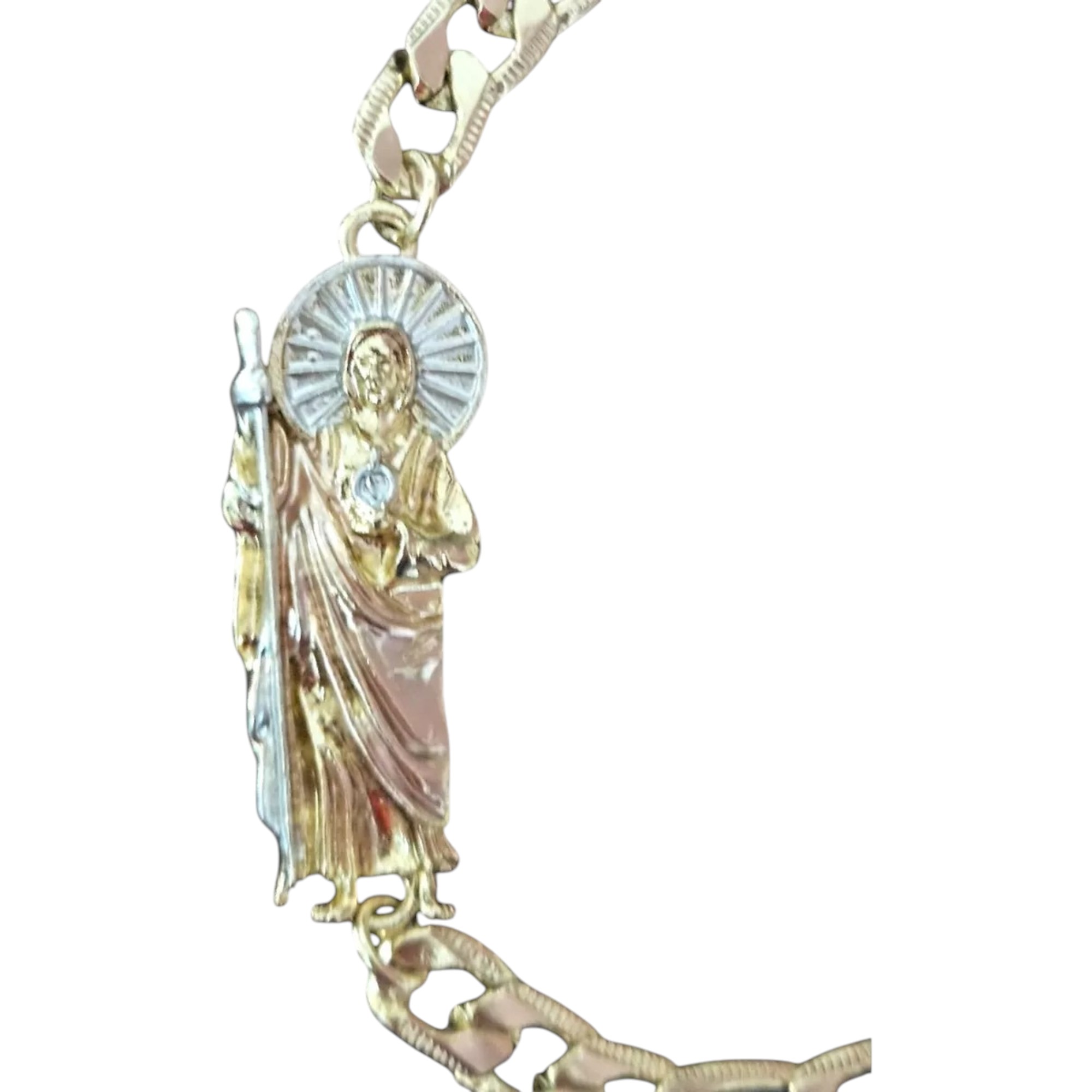 Esclava San Judas Tadeo,oro Laminado 18k,brazalete San Judas