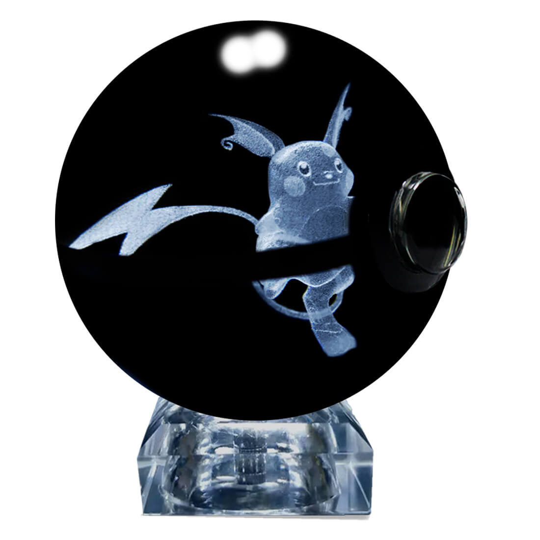 Pokebola De Cristal 3d Pokemon Cristal Varios Modelos Luz Raichu
