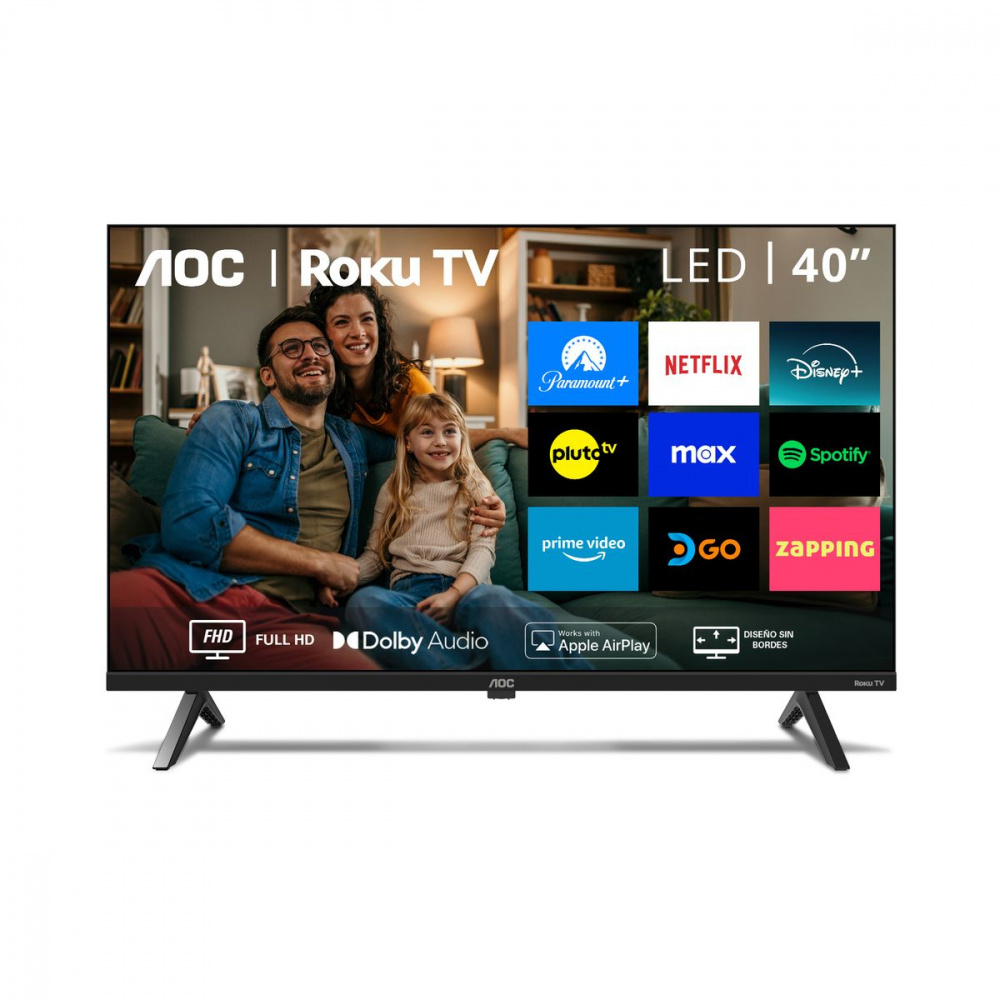 SMART TV AOC 40" FULL HD LCD ROKU TV 3HDMI USB WIFI ETH 40S5045